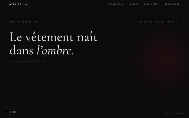 Atelier Noir — live preview