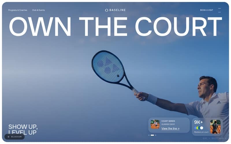 Baseline — Tennis Club & Academy — live preview